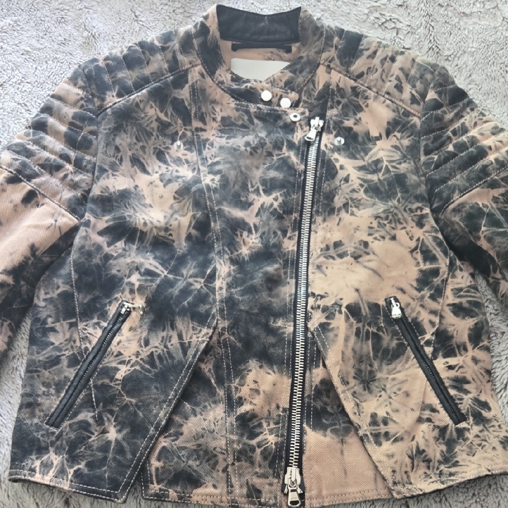 3.1 Phillip Lim Black and Tan Bomber/Moto Jacket
